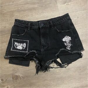 Dolls Kill / Widow | Distressed Denim Shorts